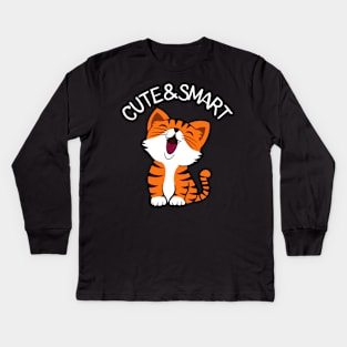 Cute and Smart Cookie Sweet kitty baby tiger cute baby outfit Kids Long Sleeve T-Shirt